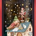 thumbnail image 2 of RV Pegatinas de decoración navideña Pegatinas de copos de nieve de Navidad y Año Nuevo Rojo Verde, 2 of 5