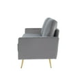 thumbnail image 7 of Divani Casa Huffine Modern Velvet and Metal Upholstered Sofa in Gray/Gold, 7 of 7