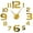 Gold,27inch, variant on Arabia Numerals DIY Wall Clock 3D Mirror Effect Acrylic Stickers Clocks Watch Modern Design Wall Watch Self adhesive Home Decor(Silver,27inch)