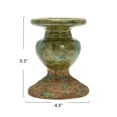 thumbnail image 4 of Creative Co-Op Bougeoir Sculptural Terracotta 2 Tons, Vert Vieilli, 4 of 4