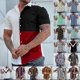 thumbnail image 5 of Camisas Para Hombre Manga Larga Regular Fit Hombres manga corta primavera verano casual impreso camisas top blusa camisas (Black, S), 5 of 7