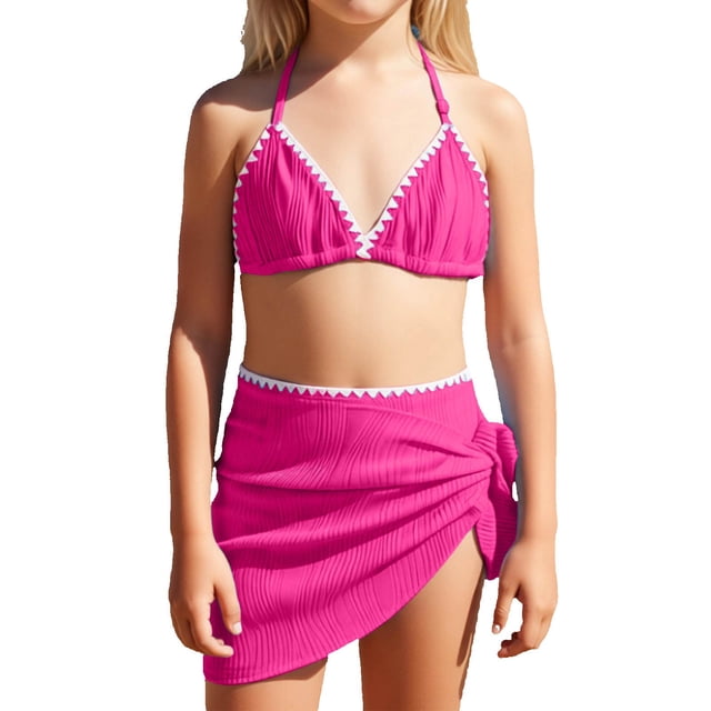 DuoJiaJ Girls Bikini Swimsuit Two Piece For Hot And Beach Pool Party Size 7-8 Years
