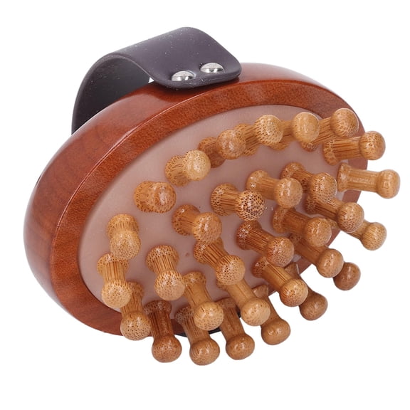 YAHHU Ergonomic Solid‑Wood Handheld Massage Brush – Portable, Compact, Easy‑Grip Body Massager for Home & Travel