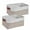 White and Khaki, variant on Organization and Storage Basket for Shelves - 12x8x5.2 inch 2 Pack Fabric Storage Cubes, Collapsible Storage Bins for Closet Organizer Gift Cloth Toy