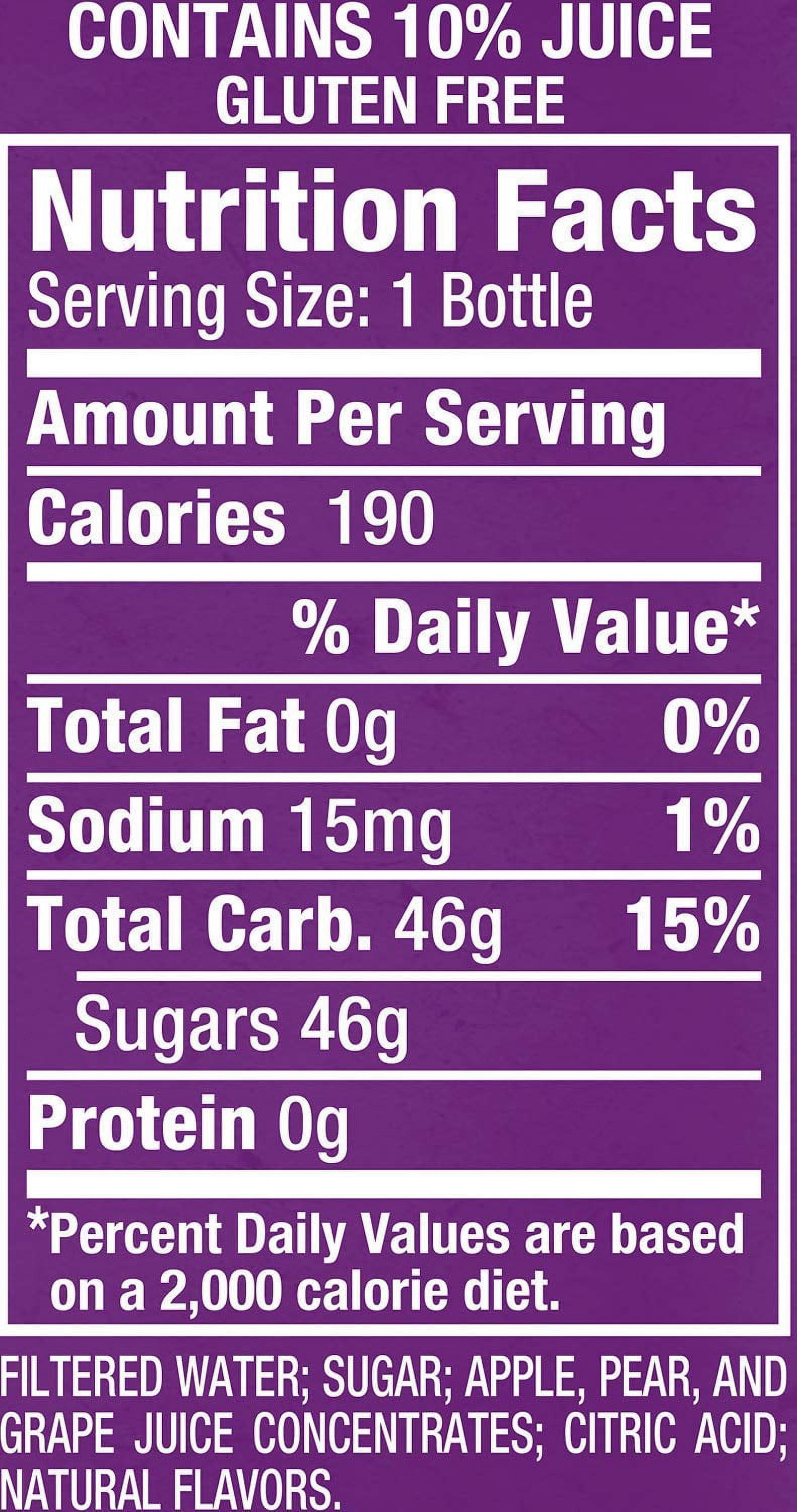 Snapple All Natural Grapeade Juice on Clearance, 16oz Bottle (Pack of 8, Total of 128 Fl Oz)