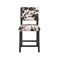 thumbnail image 4 of Linon Corey 24" Mid Back Indoor Udder Madness Counter Stool, Espresso/Brown Cow Print, 4 of 11