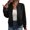 Black-L, variant on Fall Winter Women Baseball Jackets Lightweight Casual Stand Collar Bomberes Jackets Coat Long Sleeve Short Outwear
