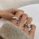 thumbnail image 1 of Nuevo anillo de plata de ley 925 con diseño de perla rota y sencillo, estilo femenino, de lujo, ligero, de alta gama, resistente al color, anillo abierto, 1 of 5