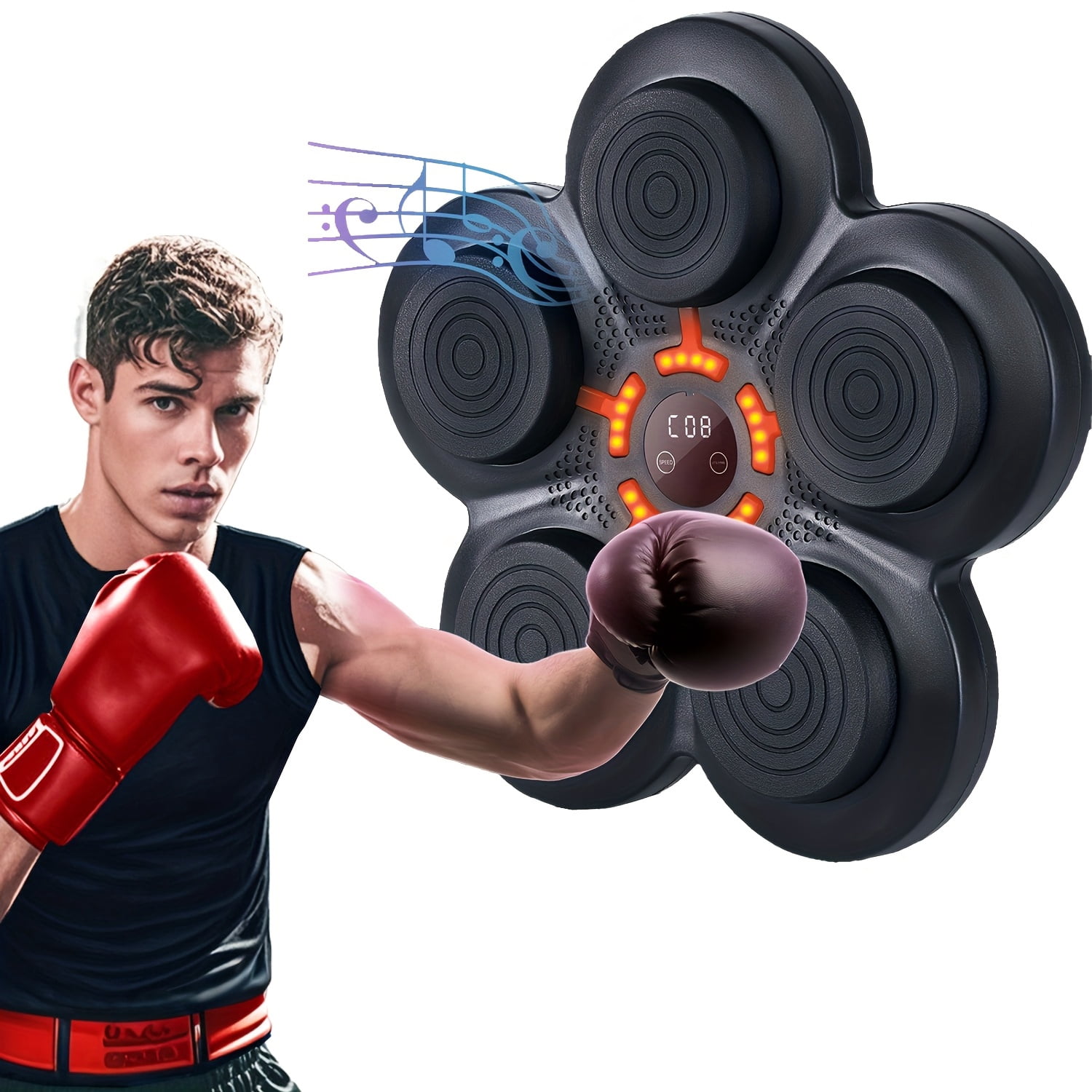 FITVEN Kids Punching Bag 4.4lb with Boxing Gloves, Height Adjustable Boxing Bag,Freestanding Punching Ball for Ages 3-13 Kids 35.5-50.7 inchs adjustable Punching Bag