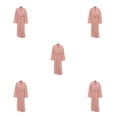 thumbnail image 1 of yingyy 1/2/3/5 Femmes Printemps Style Décontracté Ouvert devant Vêtements de Nuit Filles Simple Robe de Nuit à Manches Longues Vêtements de Pyjama Maison Marron P 5 Pcs, 1 of 6