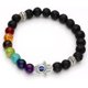 thumbnail image 4 of Mano mal de ojo piedra de lava natural esencia aceite difusor Reiki tratamiento equilibrio pulsera de cuentas, 4 of 5