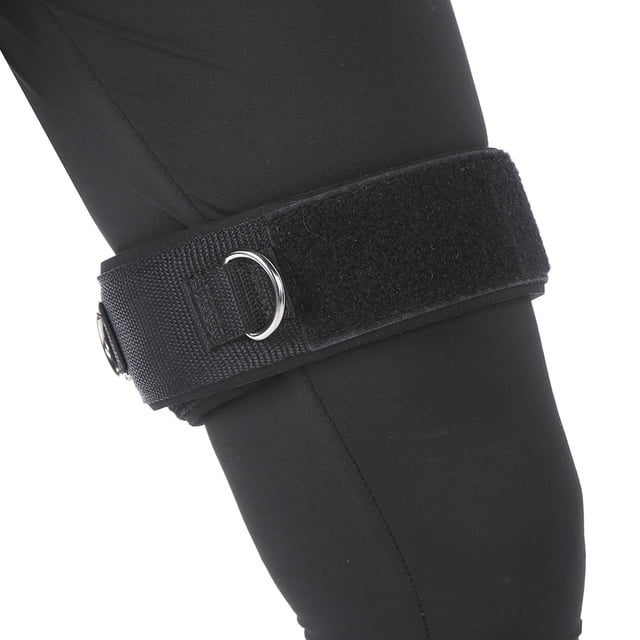 Algodón Negro 2d anillo elásico Tobillo de Tobillo Ejercio de Ejercios Con Patas de Ejercios Accesorios de Abrenamiento de Fuerza Ajustable