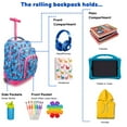 thumbnail image 2 of J World Girls Lollipop 16" Kids Rolling Backpack with Insulated Lunch Bag for School and Travel, Strawberry, 2 of 7