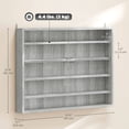 thumbnail image 3 of HOMCOM 5-Storey Wall Shelf Display Cabinet, Shot Glass Display Case, 3 of 10