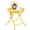Yellow, variant on Folding Small Outdoor Side Tables, Anti Rust Small Patio Table Round Metal Nightstand with Flower Cutouts for Porch Yard Balcony Deck Lawn, Black