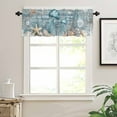 thumbnail image 3 of Teal Coastal Jellyfish Valances for Windows Farmhouse Kitchen Curtains Valances Rod Pocket Valance Curtains for Kitchen Windows Nautical Ocean Starfish Coral Window Valances for Bathroom 42"x12", 3 of 6