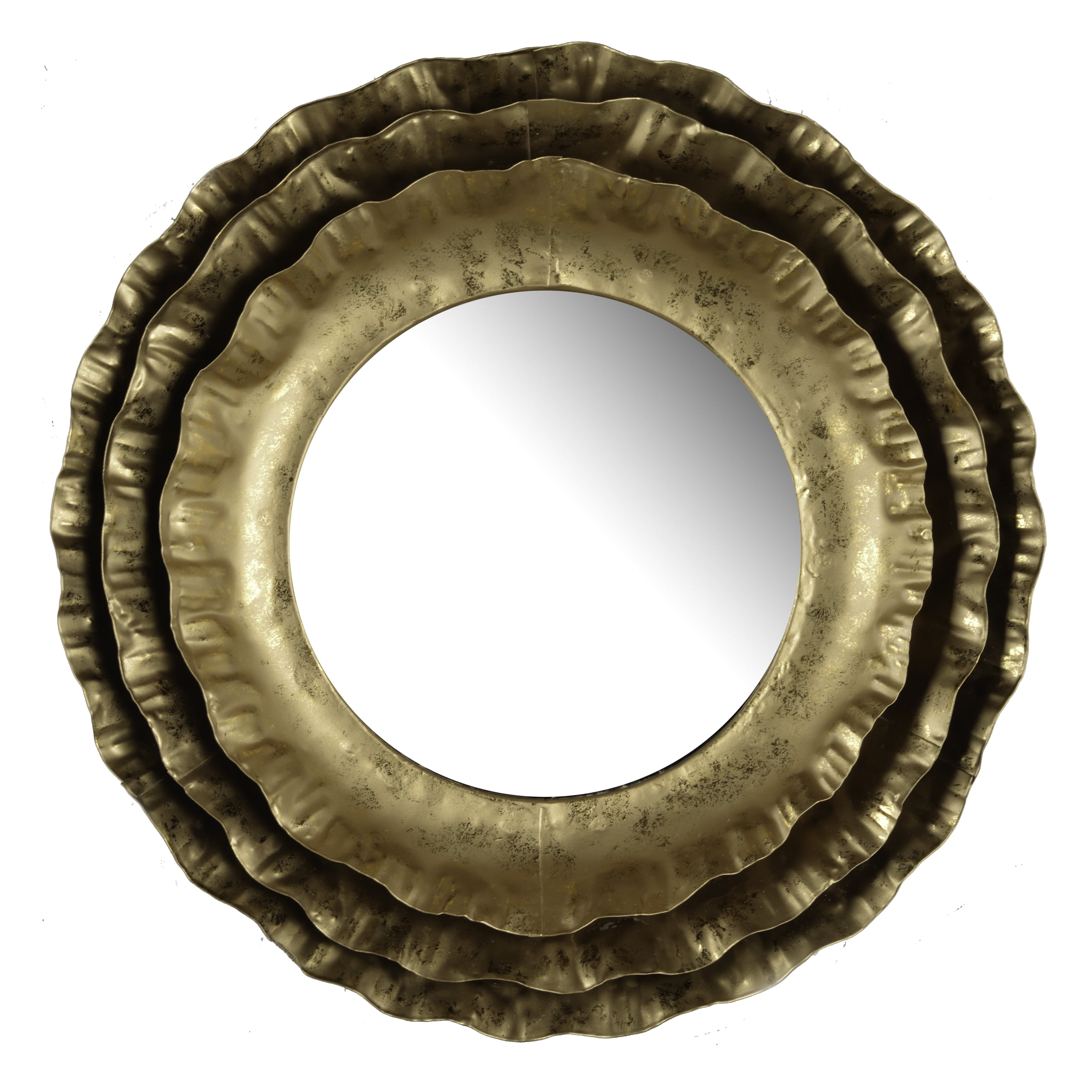 A&B Home Gold Round Wall Mirror - 16 diam. in. - Walmart ...