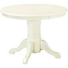 Round Pedestal Dining Table, Antique White by Homestyles