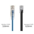 thumbnail image 2 of Monoprice SlimRun - Patch cable - RJ-45 (M) to RJ-45 (M) - 14 ft - UTP - CAT 6 - snagless, stranded - blue, 2 of 5