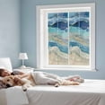 thumbnail image 4 of Abstract Blue Window Privacy Film Gradient Beach Ocean Wave Oil Painting Decorative Glass Window Film UV Blocking Static Cling Non-Adhesive Sticker Covering for Home Door 19.6 x 39.3 inches, 4 of 8