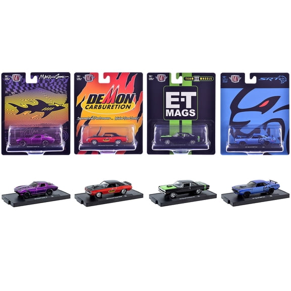 "Auto-Drivers" Set of 4 pieces in Blister Packs Release 128 Limited Edition to 9600 pcs 1/64 Diecast Model Cars by M2 Machines
