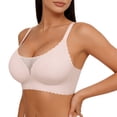 thumbnail image 6 of qelini Lace Bras for Women Thin Strap Wireless Breathable Bralettes Side Support Seamless Everyday Tshirt Bra, 6 of 7
