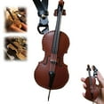 thumbnail image 1 of Crafted Leather Violin & Keychain Miniature Musical Instrument Keychain Style Leather Keychain, 1 of 5