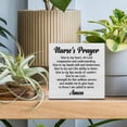 thumbnail image 3 of Zomyto 7"x7" Nurse's Prayer Decorative Wooden Box Sign Nurse Graduation Appreciation Gift Wood Block Plaque Desk Decor Home Office Shelf, 3 of 5