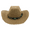 Khaki, variant on Cowboy Straw Hats for Women Men Black White Sunshade Beach Party Hat