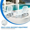thumbnail image 2 of Uforic Chaise Lounge Chair Set of 2, Foldable Adjustable Poolside Lounger with 6 Positions and Wheels, Waterproof for Patio, Beach White, 2 of 7