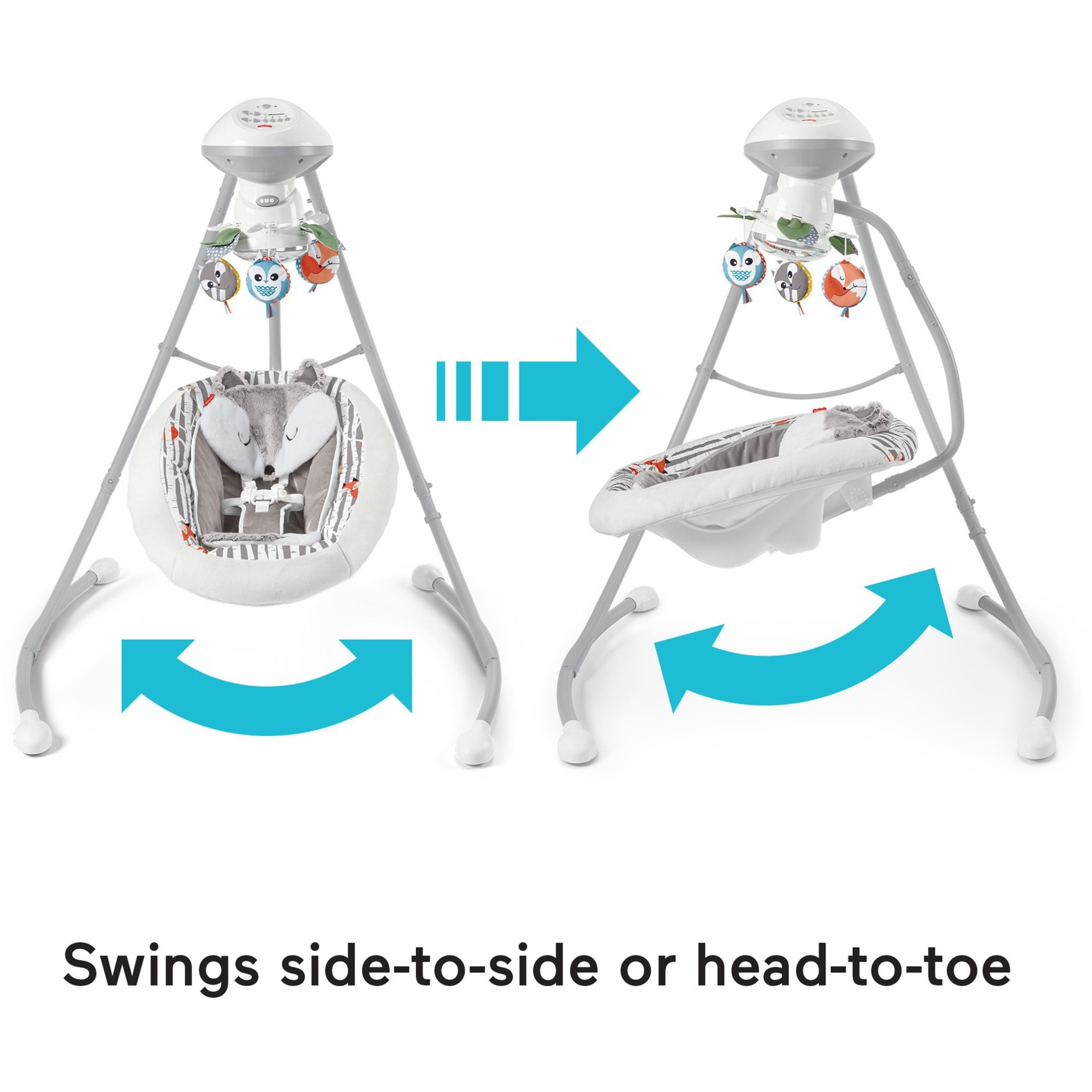 Fisher Price GNG40 Peek a boo Fox Cradle n Swing Walmart