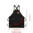 thumbnail image 2 of Chef Aprons for Men Women with Large Pockets, Black Waterproof Kitchen Aprons for Cooking Gardening Barber Grill BBQ Woodworking Artist Apron Cotton Canvas Cross Back Heavy Duty Adjustable Work Apron, 2 of 8