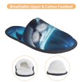 thumbnail image 3 of Fotbe Colorful Ocean Whale Pantuflas Peludas para Mujer con Estampado, Zapatillas de Peluche, Zapatos de Invierno para Casa, Uso Interior y Exterior-Medium, 3 of 8