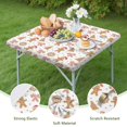 thumbnail image 4 of White Christmas Gingerbread Man Pattern Square Fitted Tablecloth with Elastic Edge,Square Table Cover,Washable Elastic Table Cover for Home Kitchen Party Decor 34"x34", 4 of 6