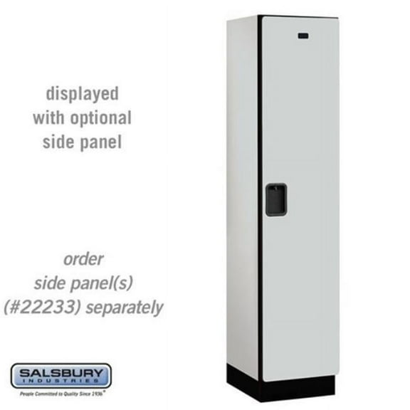 Salsbury Industries 18 in. Wide Single Tier Designer Wood Locker, Gray - 1 x 6 ft. x 18 in.