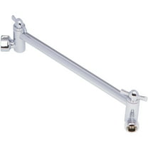Aqua Elegante 10 inch Brass Adjustable Shower Arm for Shower Head Extension Pipe - Chrome