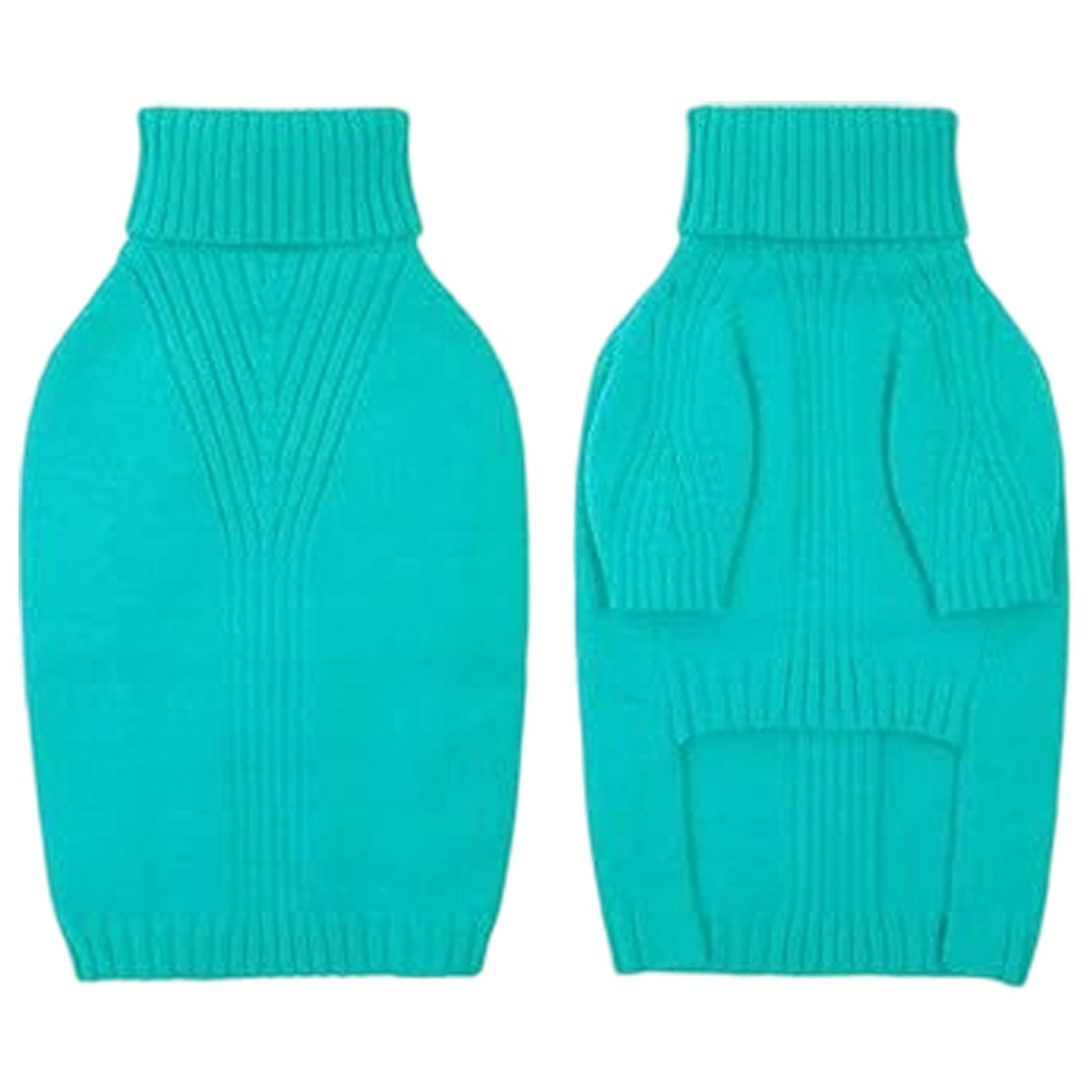 Qyaukm Dog Sweater,1Pc Thermal Knit Big Dog Sweater,Pet Turtleneck Doggy Sweatshirt for Extra Large Dogs Boy Girl,Stretchy Large Dogs Cold Weather Outfit Pitbull Clothes, Light Blue 4XL
