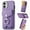 Lavender, variant on TECH CIRCLE Case for iPhone 12, [Built-in 2 Micro-SIM Card Slots] Slim Soft Shockproof Protective Cover with Ring Holder Stand + Card Holder Pocket + Eject Pin Holder - Lavender