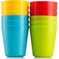 thumbnail image 7 of 12 Pack Kids Cups, Reusable Plastic Cups, 8 oz Unbreakable Drinking Cups, Dishwasher Safe, BPA-Free Cups for Kids & Toddlers, Bright Color, 7 of 7