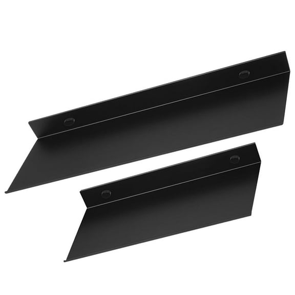WORGEOUS  2 Pcs Shower Wall Shelf Bathroom Storage Unit Mount Shelves Black