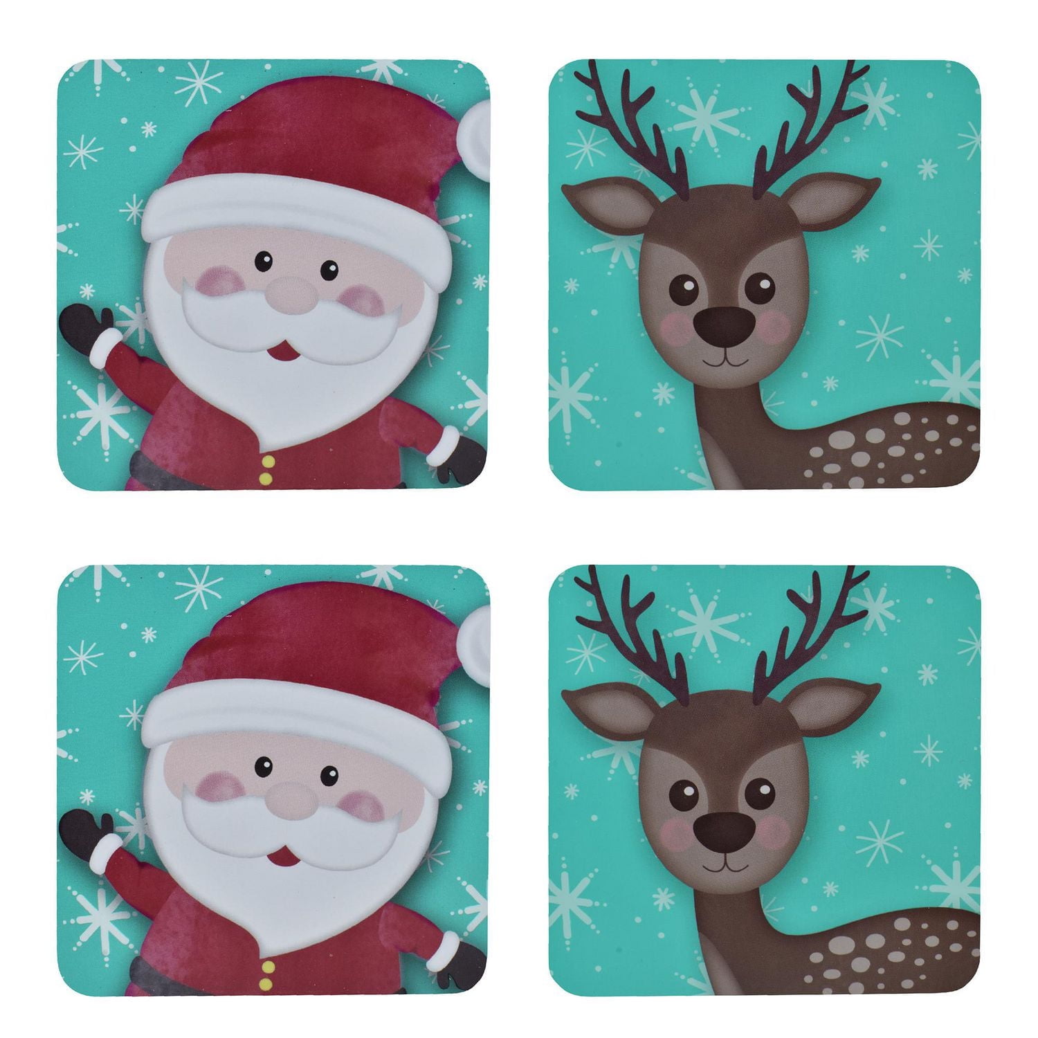 HOLIDAY TIME 4 PACK COASTERS
