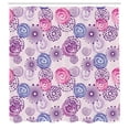 thumbnail image 3 of Ambesonne Purple Shower Curtain, Watercolor Flower Art, 69"Wx84"L, Blue Pink, 3 of 5