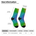 thumbnail image 5 of Yiaed Colorful Glitter Print Great elasticity Crew Socks Sports socks for Men and Women, 5 of 5