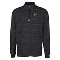 thumbnail image 2 of Men's Cutter & Buck Black Atlanta Falcons Big & Tall Traverse Eco Camo Tri-Blend DryTec Quarter-Zip Jacket, 2 of 3
