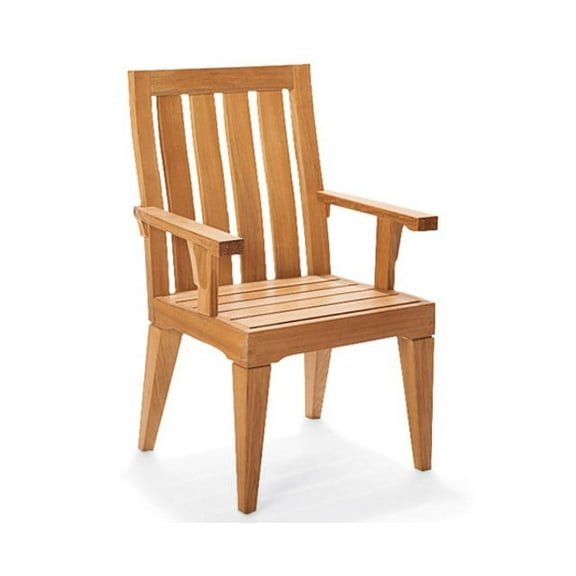 Caranasas Arm / Captain Solo / Single Dining Chair Outdoor Patio Grade-A Teak Wood WholesaleTeak #WMDCARCR