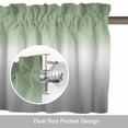 thumbnail image 6 of Sage Green Valance Curtain and Grey Ombre Color Gradient Window Valances Rod Pocket Short Curtains Window Treatments for Kitchen Bedroom Bathroom Laundry 42" x 18", 6 of 9