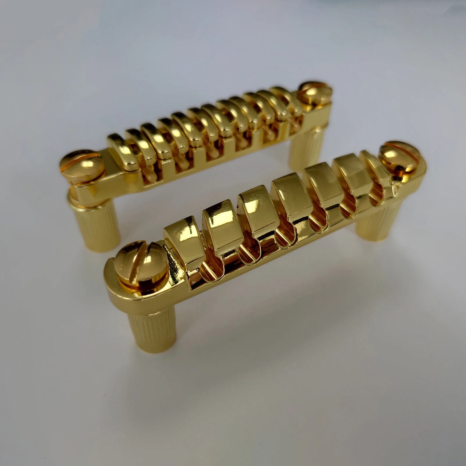 1 Set Tune-O-Matic Electric Guitar Bridge And Tailpiece Gold Black Chrome