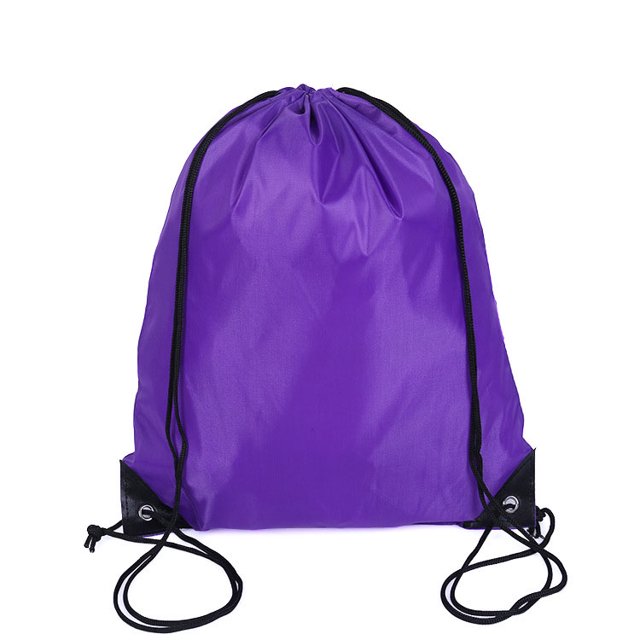 Sac à Cordon de 5 Pièces 210D Polyester Sac à Corde Tirant Nylon Oxford Poche Sac de Rangement Sac de Sport - Violet