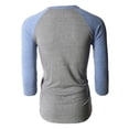 thumbnail image 3 of Ma Croix Tri Blend Raglan 3/4 Sleeve Baseball Jersey T-Shirt S-2XL, 3 of 7
