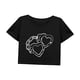 thumbnail image 3 of Camiseta Holgada de Verano para Mujer con Cuello Redondo Simple para Viajes de Vacaciones L, 3 of 7